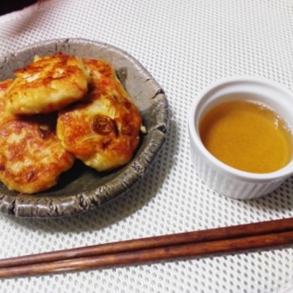 小さめにして明石焼き風に出汁で頂きました！とてもとても美味しかったです♪